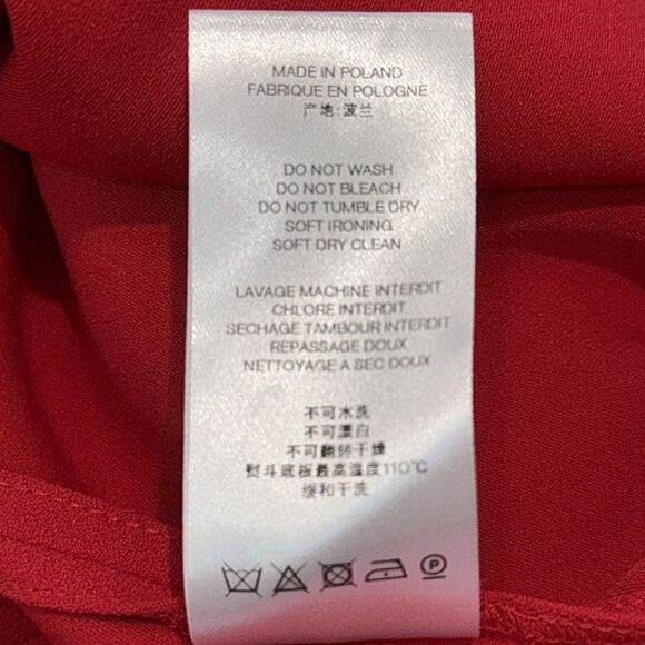 NWT IRO Awati Asymmetrical Poppy Red Mini  Dress Size 40/ US Large - Picture 14 of 16